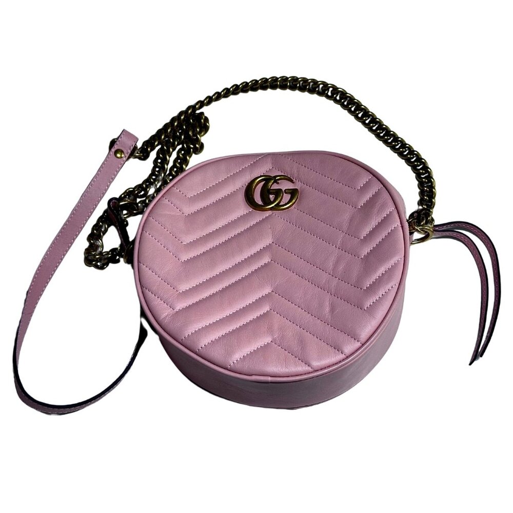Gucci GG Marmont Circular Mini Bag - Pink - Picture 8 of 9